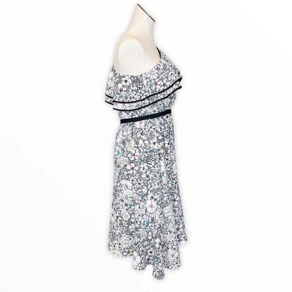 LIKELY • One-Shoulder Asymmetrical Floral Dress - Picture 3 of 14